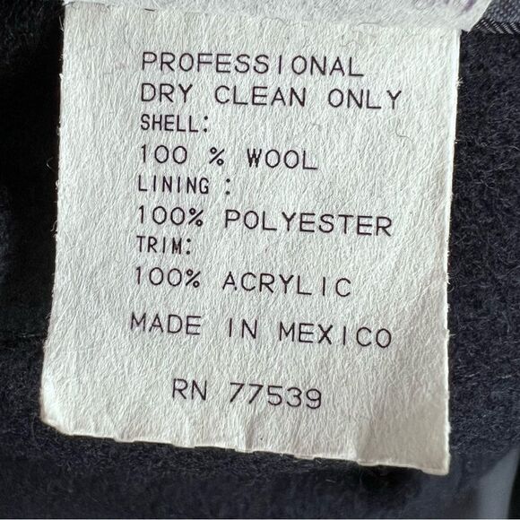 Stephanie Mathew's Kids Blue Long Wool Blend Coat Size 7 - Picture 9 of 9